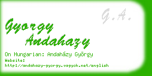 gyorgy andahazy business card